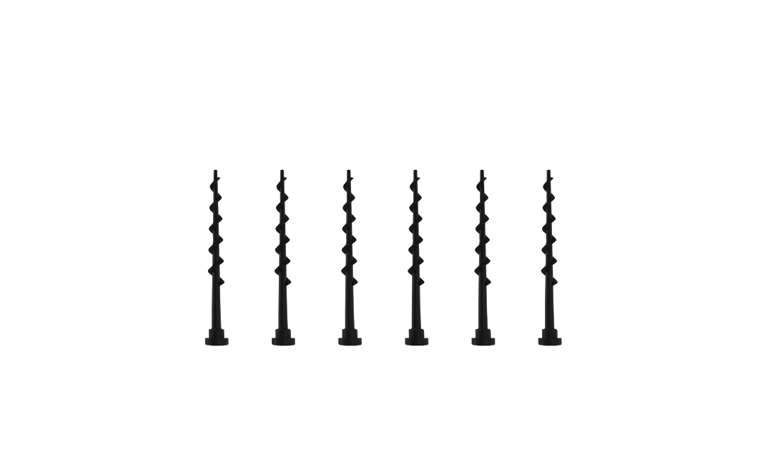 Pack of six ground fastening screws for docking station installation